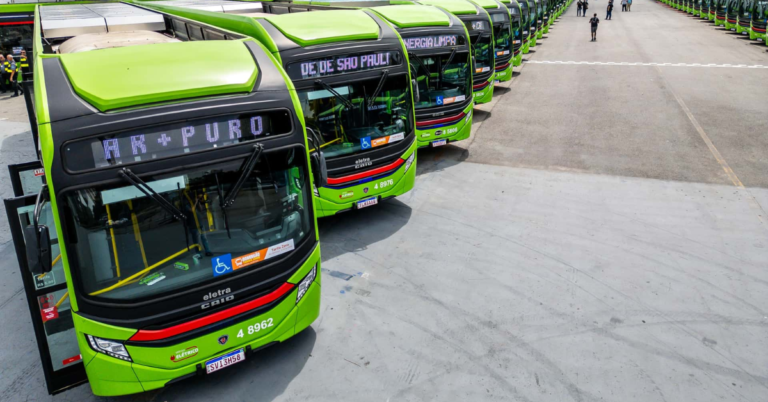 Transunião e Allibus recebem 105 ônibus elétricos para linhas das zonas Leste e Sudeste