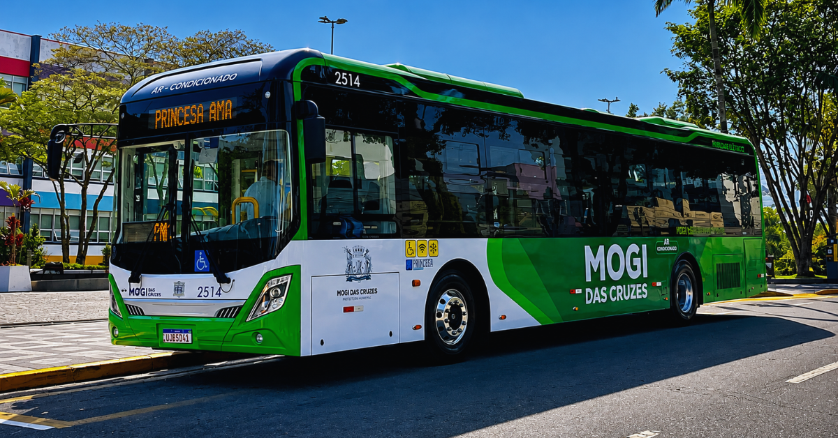 Mogi das Cruzes apresenta seu primeiro ônibus 100% elétrico